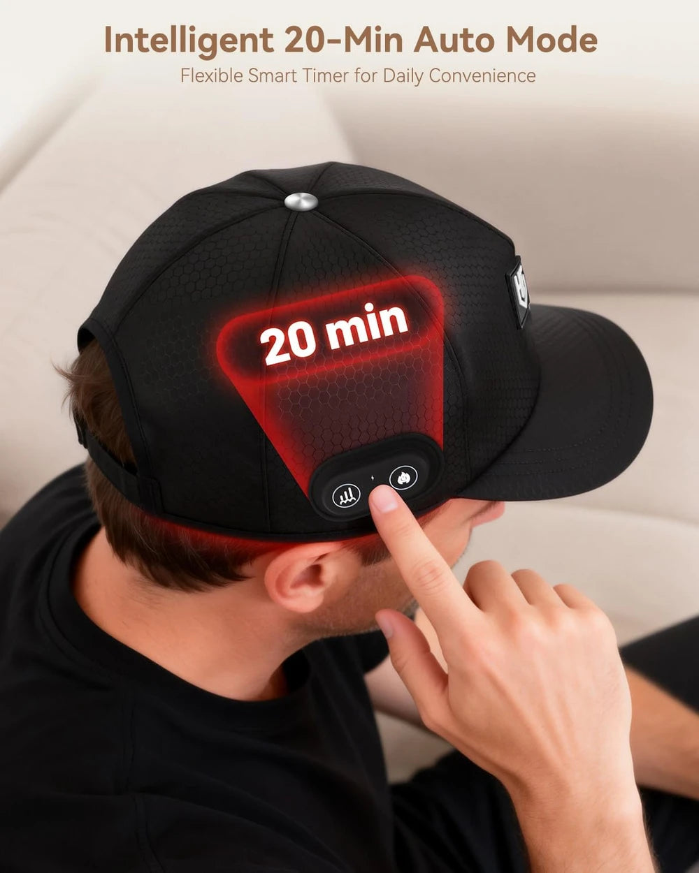 Cordless Red Light Therapy Baseball Hat