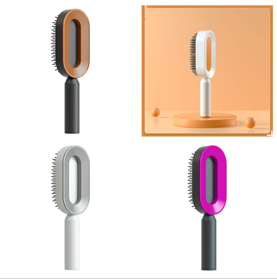 Self-Cleaning Hair Brush with Airbag Massage Scalp Comb