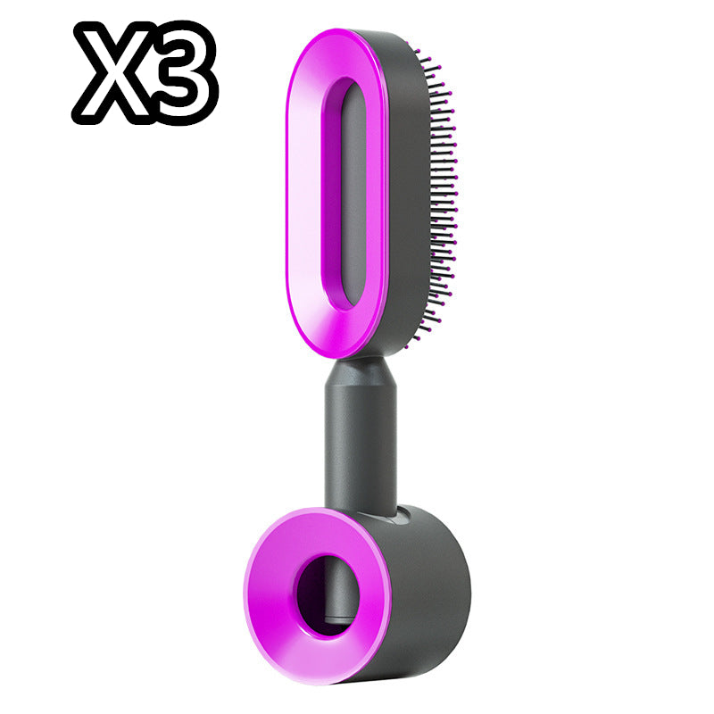 Self-Cleaning Hair Brush with Airbag Massage Scalp Comb