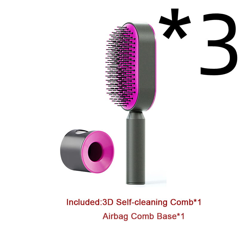 Self-Cleaning Hair Brush with Airbag Massage Scalp Comb