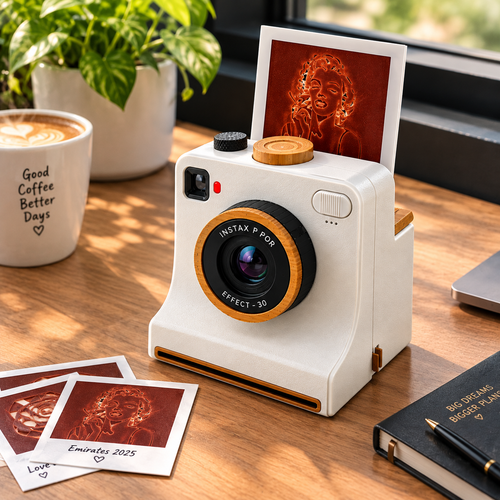 3D-printed Coffee Latte Art Camera