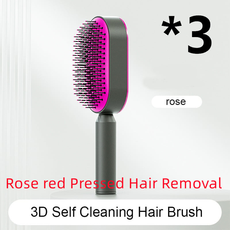 Self-Cleaning Hair Brush with Airbag Massage Scalp Comb