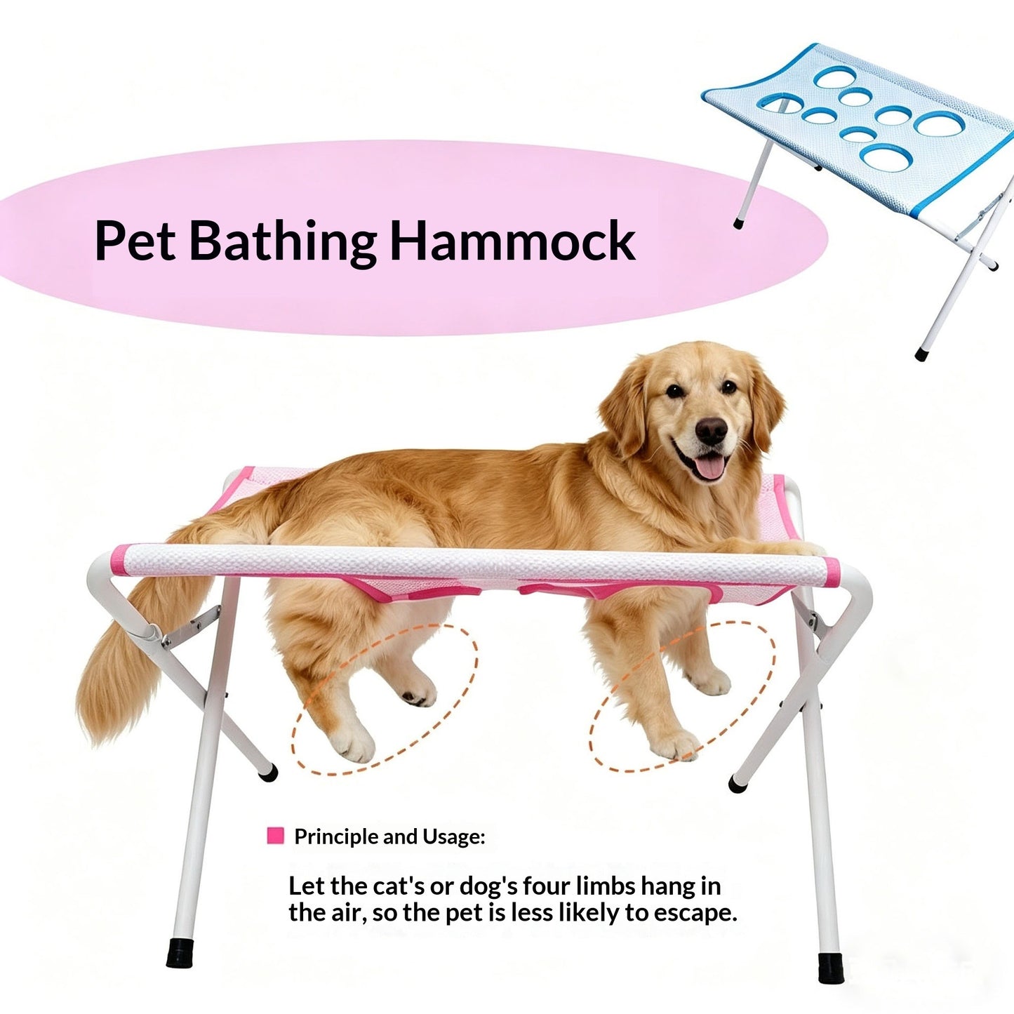 Foldable Pet Bathing Hammock